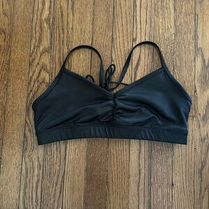 Alo Yoga Sunny Strappy Sports Bra Quick Dry Light Support Workout black L